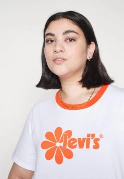 Levi's® Plus CROPPED JORDIE TEE T Shirt Print White/orange Damen -Günstiges L'Oréal Paris Geschäft 01ae6628776d4de3b520f892537dc2f9