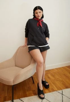 Levi's® Plus Damen PL NON GRPHC STRD HOODIE Sweatshirt Caviar