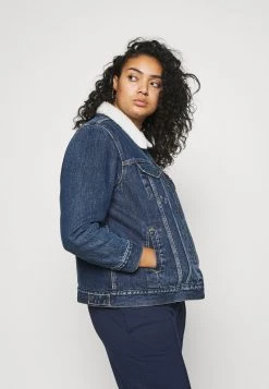 Levi's® Plus Damen TRUCKER Jeansjacke Blue Denim -Günstiges L'Oréal Paris Geschäft 11096e5a90bd451889bd3673fdd9ee2f