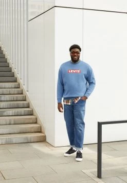 Levi's® Plus Herren BIG RELAXED GRAPHIC CREW Sweatshirt Sunset Blue