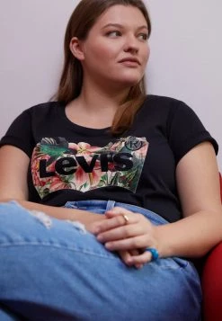 Levi's® Plus Damen PERFECT TEE T Shirt Print Black -Günstiges L'Oréal Paris Geschäft 1fa1cad40c3d43ec869327b02e51e4d2