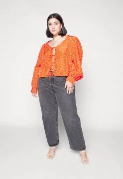 Levi's® Plus Damen FAWN TIE BLOUSE Bluse Orange -Günstiges L'Oréal Paris Geschäft 22483ed652a148629ebeb26c2a2a0459