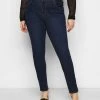 Levi's® Plus Damen 721 PL HI RISE SKINNY Jeans Skinny Fit Dark Blue Denim