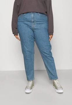 Levi's® Plus HIGH WAISTED MOM JEAN Jeans Tapered Fit Light Blue Denim Damen