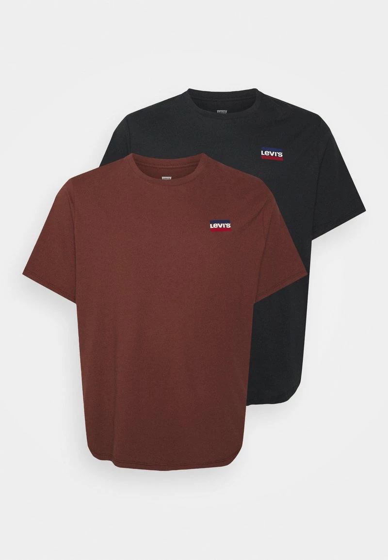 Levi's® Plus 2er PACK T Shirt Basic Cinnamon Stick/caviar Herren 3 Levi's® Plus 2er PACK T Shirt Basic Cinnamon Stick/caviar Herren