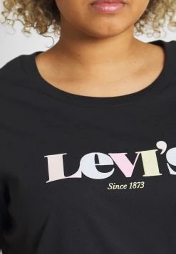 Levi's® Plus Damen PERFECT TEE T Shirt Print Black -Günstiges L'Oréal Paris Geschäft 3cf2c1f26fa543459a515225626ef60d