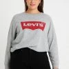 Levi's® Plus PL RELAXED GRAPHIC CREW Sweatshirt Plus Fleece Housemark Smokestack Htr Damen