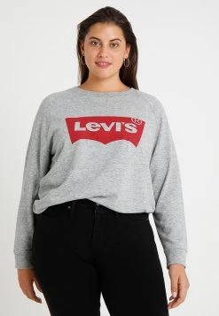 Levi's® Plus PL RELAXED GRAPHIC CREW Sweatshirt Plus Fleece Housemark Smokestack Htr Damen