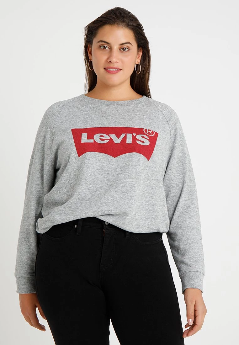 Levi's® Plus PL RELAXED GRAPHIC CREW Sweatshirt Plus Fleece Housemark Smokestack Htr Damen 3 Levi's® Plus PL RELAXED GRAPHIC CREW Sweatshirt Plus Fleece Housemark Smokestack Htr Damen
