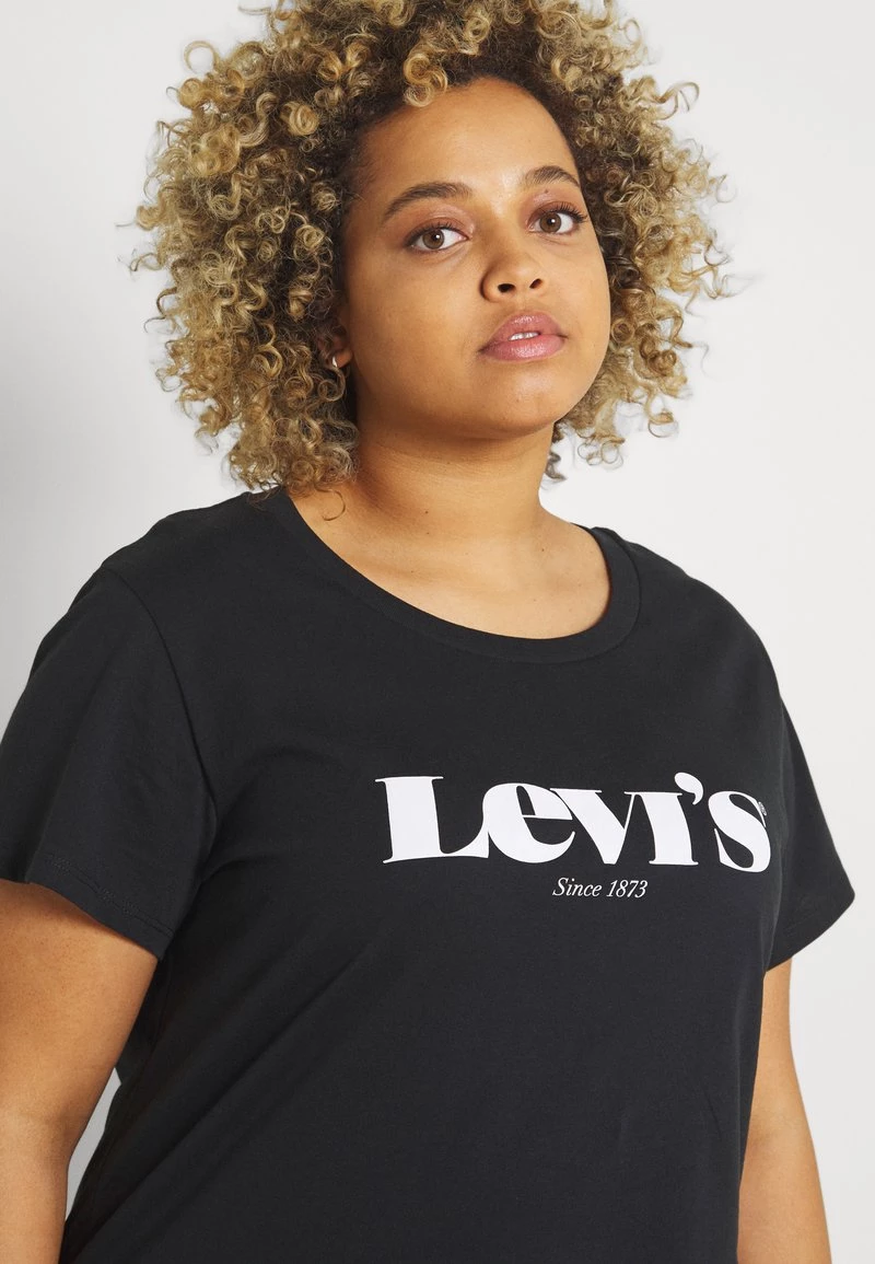 Levi's® Plus Damen PERFECT TEE T Shirt Print Black 6 Levi's® Plus Damen PERFECT TEE T Shirt Print Black - Image 4