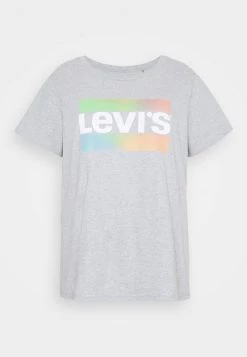 Levi's® Plus Damen PERFECT TEE T Shirt Print Heather Grey -Günstiges L'Oréal Paris Geschäft 61aec89c2d7d426ab78c73cf9ebefe44