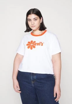 Levi's® Plus CROPPED JORDIE TEE T Shirt Print White/orange Damen -Günstiges L'Oréal Paris Geschäft 761dbb825cb14d879fea4281228af875