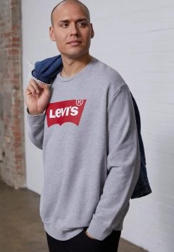 Levi's® Plus Herren BIG GRAPHIC CREW Sweatshirt Mottled Grey