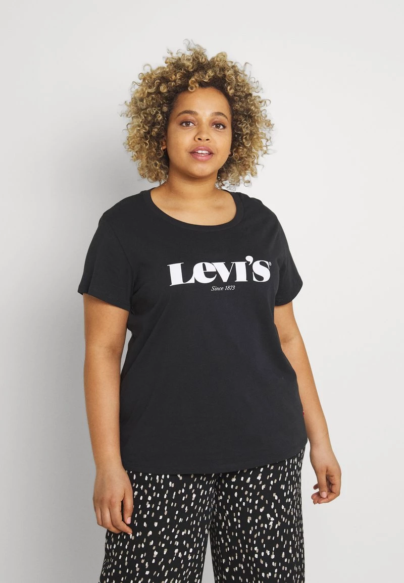 Levi's® Plus Damen PERFECT TEE T Shirt Print Black 3 Levi's® Plus Damen PERFECT TEE T Shirt Print Black