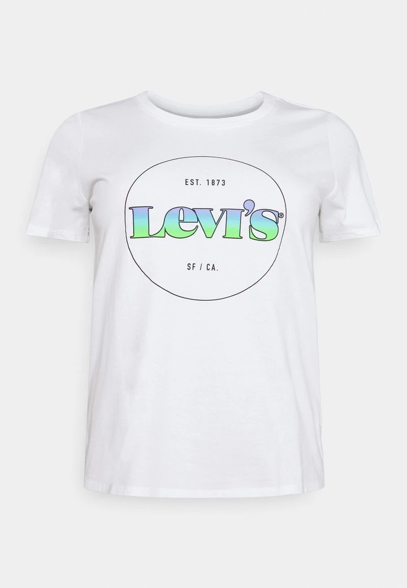 Levi's® Plus Damen PERFECT TEE T Shirt Print Circle Gradient White 6 Levi's® Plus Damen PERFECT TEE T Shirt Print Circle Gradient White - Image 4