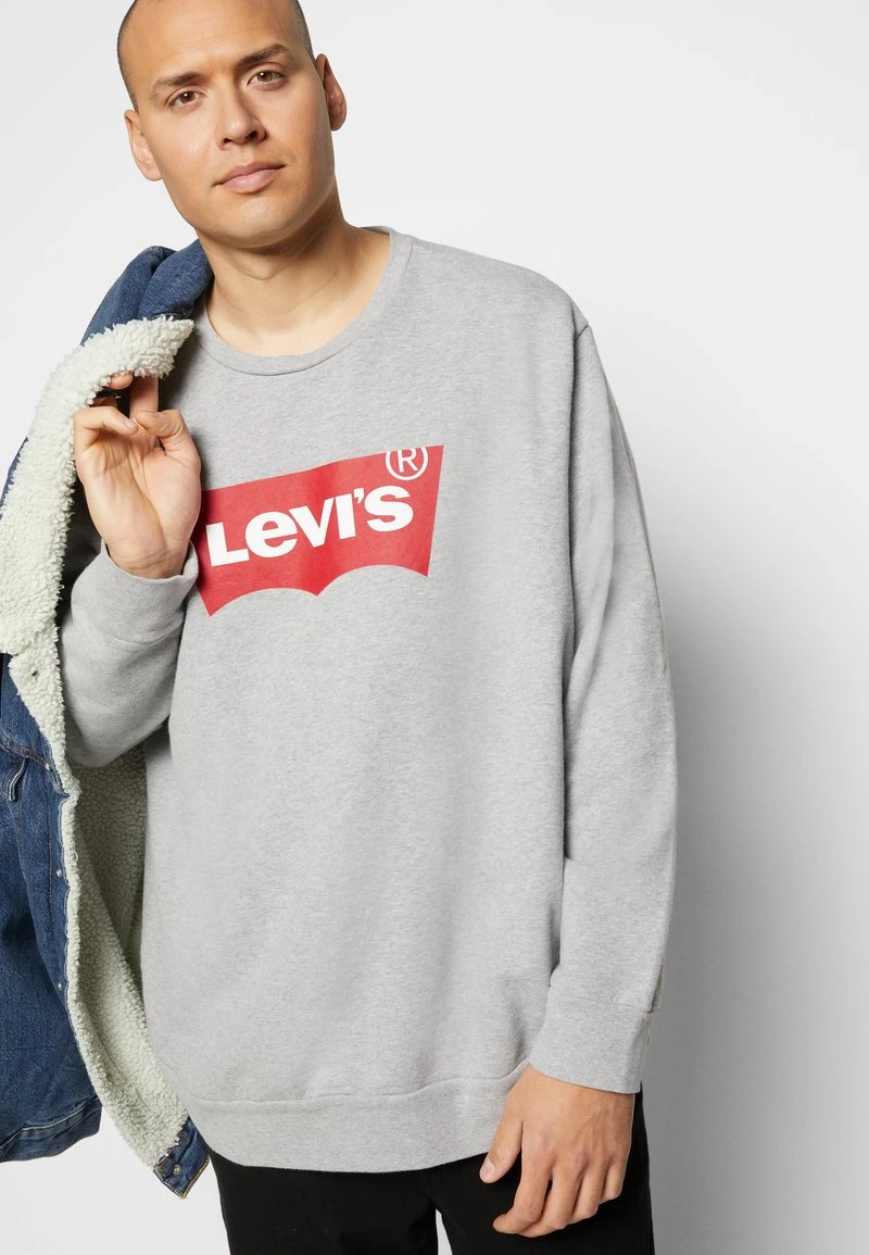 Levi's® Plus Herren BIG GRAPHIC CREW Sweatshirt Mottled Grey 7 Levi's® Plus Herren BIG GRAPHIC CREW Sweatshirt Mottled Grey - Image 5