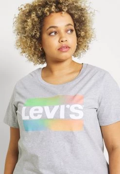 Levi's® Plus Damen PERFECT TEE T Shirt Print Heather Grey -Günstiges L'Oréal Paris Geschäft d2aae8da553f48a19b7087c7d3a8b657