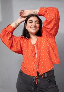 Levi's® Plus Damen FAWN TIE BLOUSE Bluse Orange