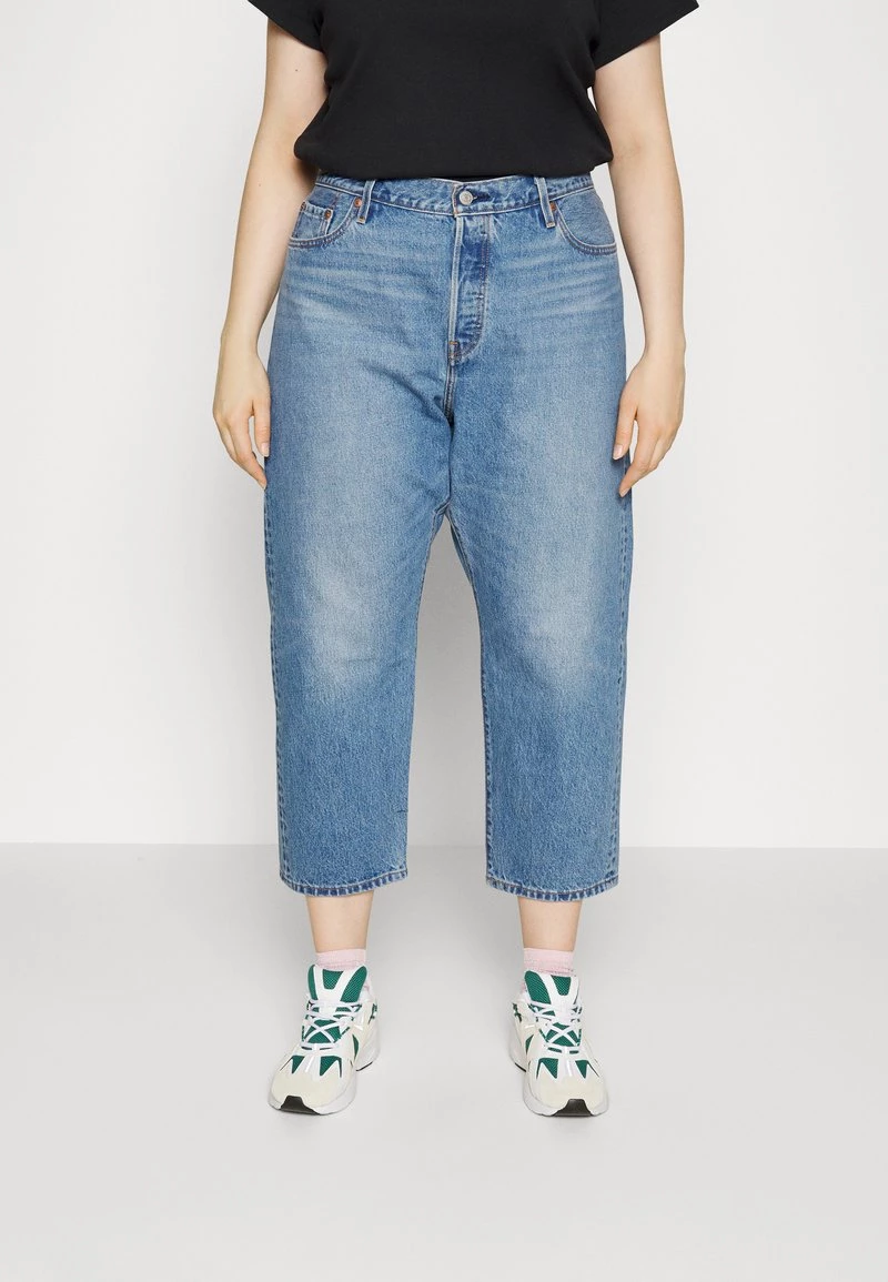 Levi's® Plus Damen 501® CROP Jeans Straight Leg Medium Indigo Worn In 3 Levi's® Plus Damen 501® CROP Jeans Straight Leg Medium Indigo Worn In